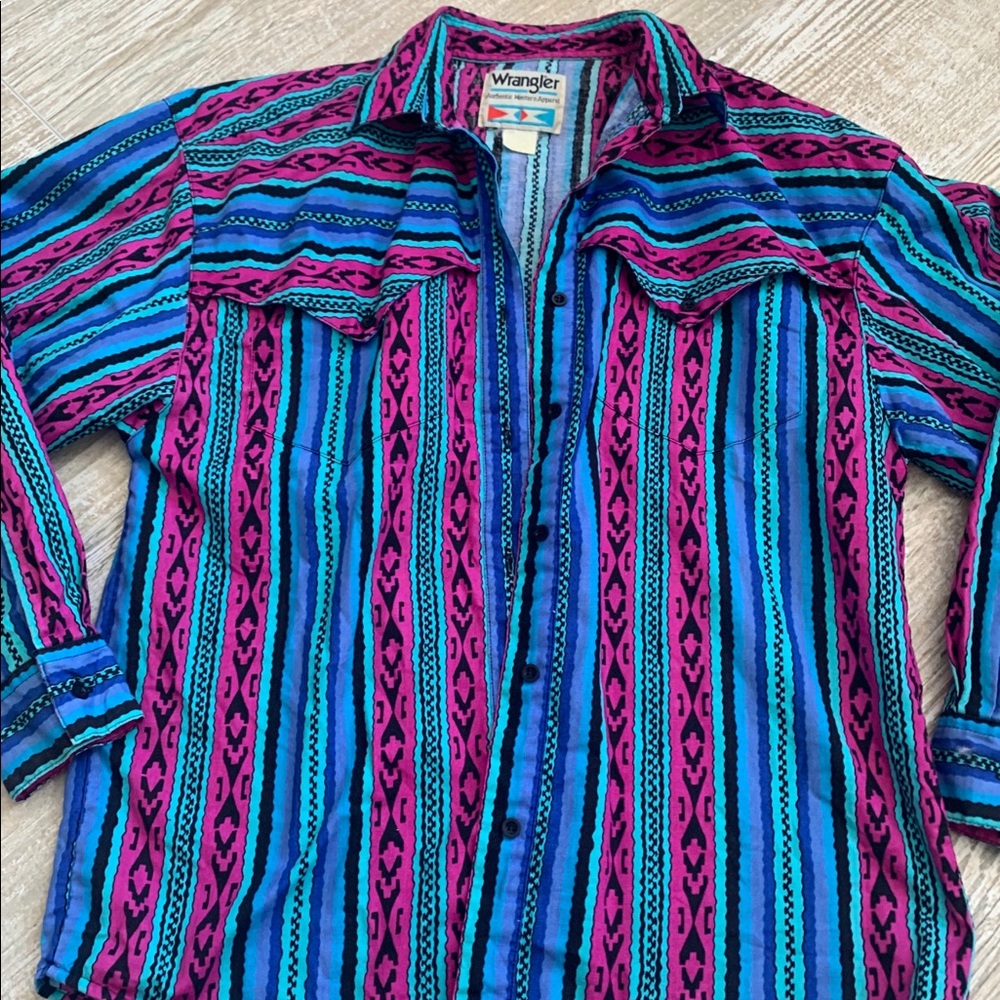 Vintage Wrangler western cowboy shirt